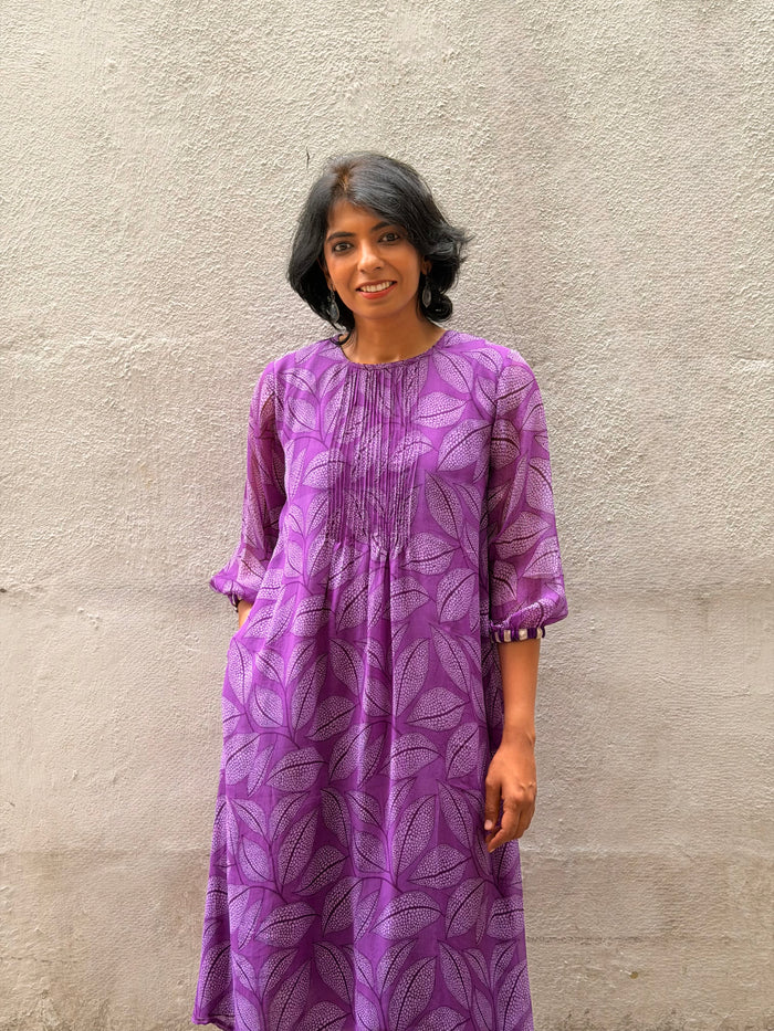 Printed chiffon dress