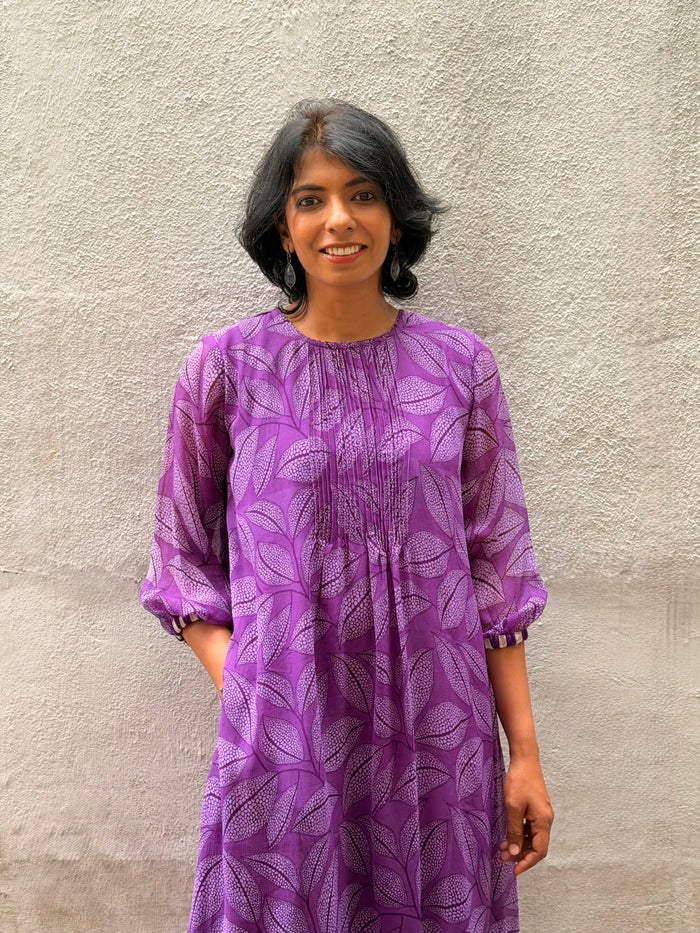 Printed chiffon dress