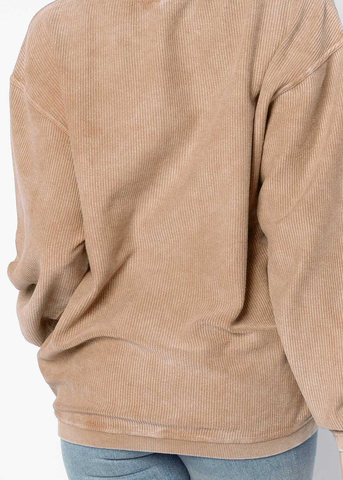 Purdue Boilermakers Women's Clubhouse Original Corded Crew in Latte