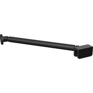 Purity Showerscreens adjustable arm bracket SMALL ARM BRACKET - Matt Black - Image 1
