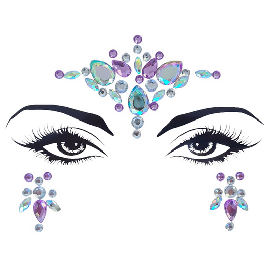 Purple Unicorn Dreams Face Gems