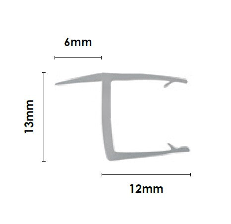 PVC hinge gap water seal 2100mm - Image 1