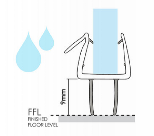 Pvc Shower Screen Door Water Seal Strip Lining 10mm glass, Shower Door Flap - Image 1