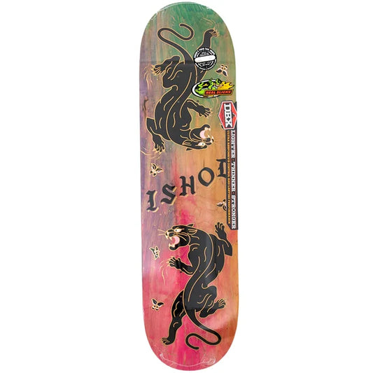 Real DBX Ishod Cat Slick 8.25 skateboard deck front view