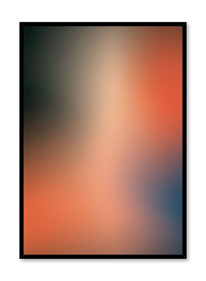 Minimalist design poster by Opposite Wall with Realgar abstract graphic design of red and blue color blend