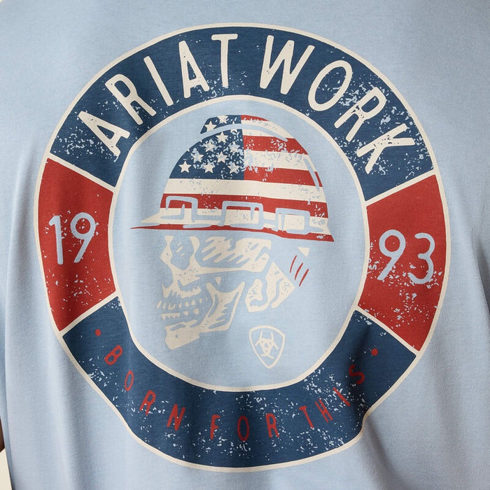 Rebar Cotton Strong Skull T-Shirts – Dusty Blue