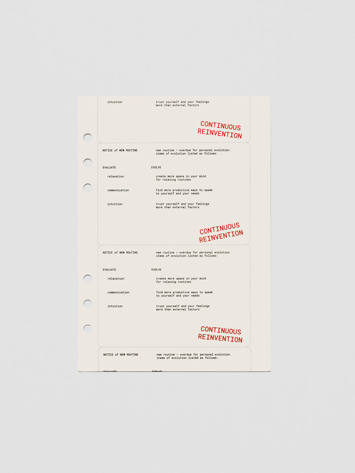 A5 Reinvention Dashboard from the Confidential Collection, translucent planner cover displayed on a white background.