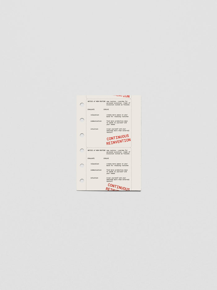 Pocket-size Reinvention Dashboard from the Confidential Collection displayed on a desk surface.