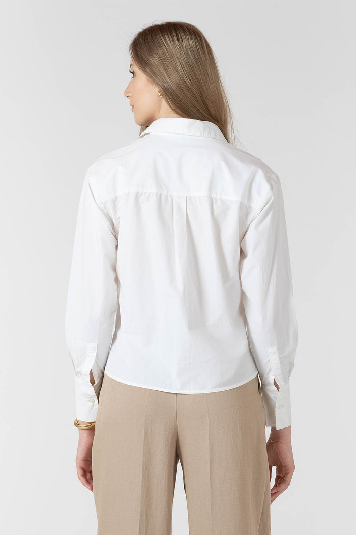 Rhinestone Detail Button Front Blouse