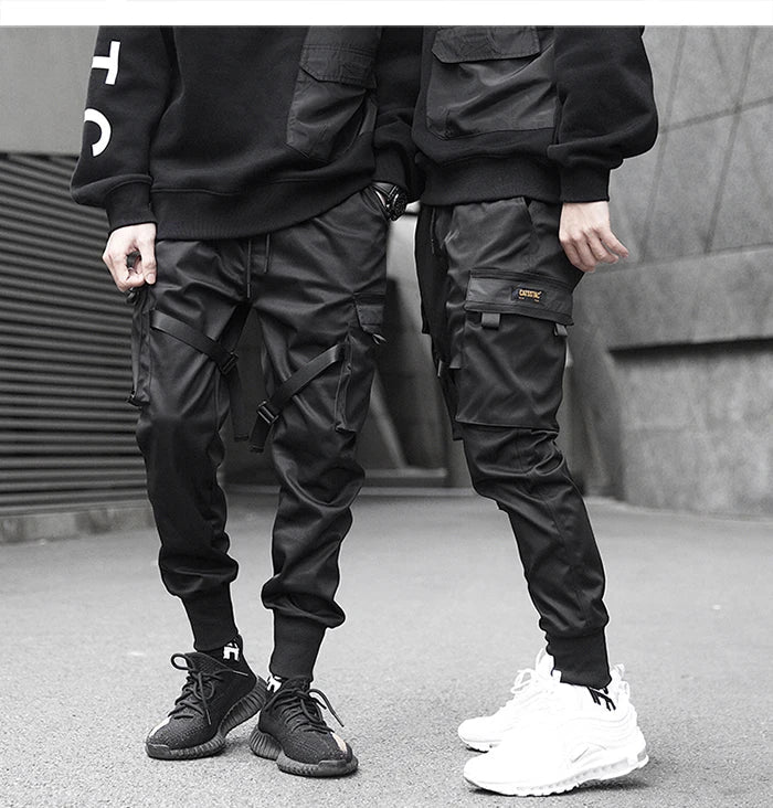 Ribbons Harem Joggers – Men’s Streetwear Cargo Pants