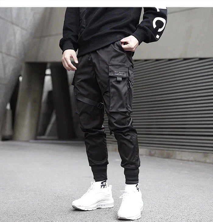 Ribbons Harem Joggers – Men’s Streetwear Cargo Pants