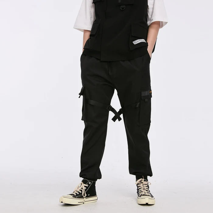 Ribbons Harem Joggers – Men’s Streetwear Cargo Pants