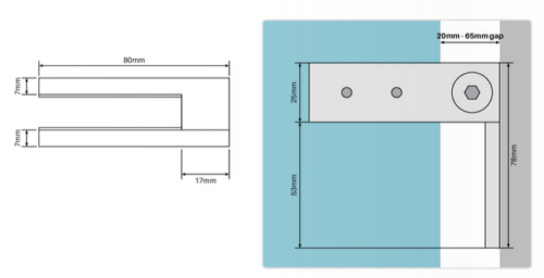 Rigi Clamp, Glass Pool Fence Glass to Wall Clamp - Connector Bracket SS316 Pool Fencing CLAMP, 12mm glass - Image 2