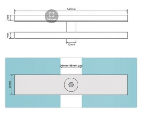 Rigi Clamp180 Degrees , Glass to Glass Pool Fence Connector Clamp Bracket - For 12mm glass - Image 2
