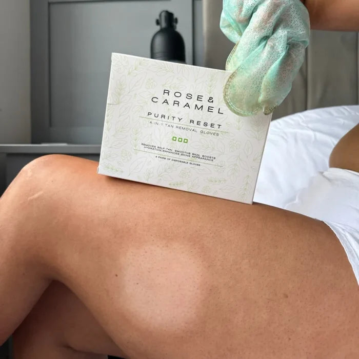 Rose & Caramel Purity Reset 4-in-1 Self Tan Removing Gloves