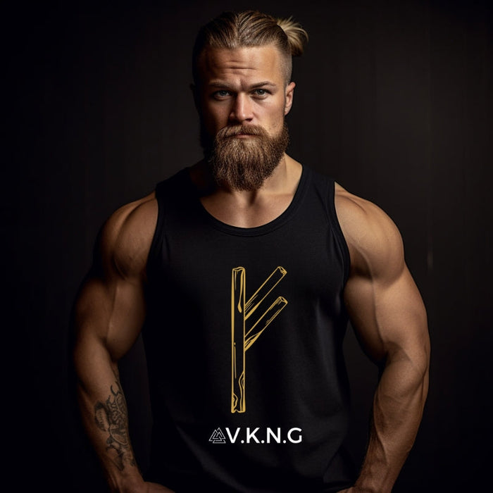 Printify Tank Top Fehu Rune V.K.N.G™ Tank top