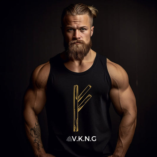 Printify Tank Top Fehu Rune V.K.N.G™ Tank top