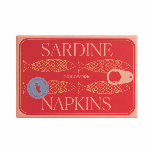 Sardine Cocktail Napkins - Set of 4