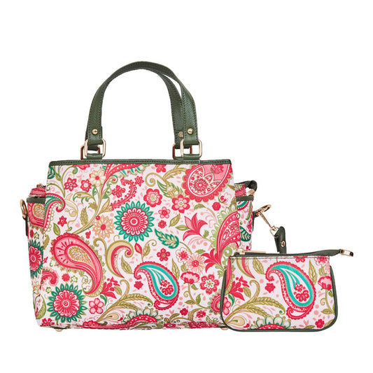 Women's Top Handle Satchel Bag with Coin Pouch Combo for Travel and Daily Use