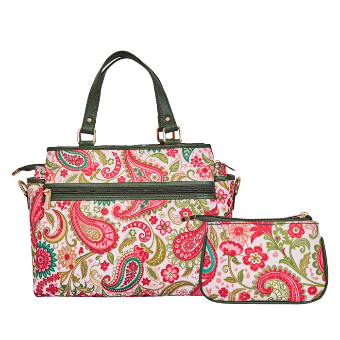 Women's Top Handle Satchel Bag with Coin Pouch Combo for Travel and Daily Use