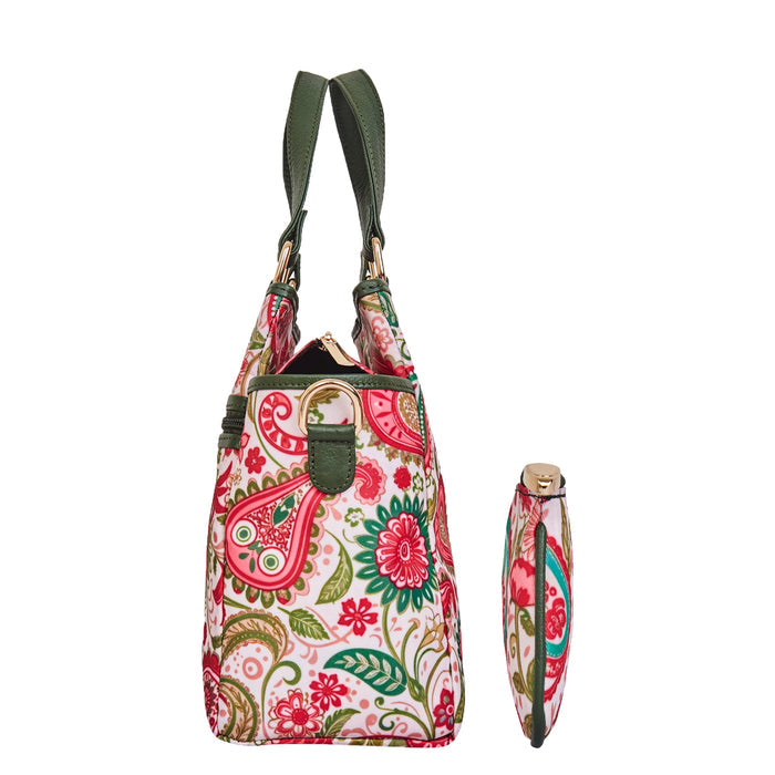 Women's Top Handle Satchel Bag with Coin Pouch Combo for Travel and Daily Use