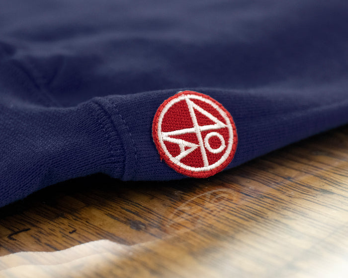 School Daze × HBCU Crewneck — Navy / Red / White (40 Acres Edition)