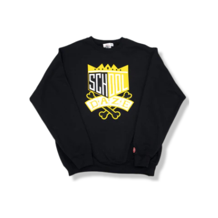 School Daze x HBCU Crew Neck Sweatshirt - Black/Yellow