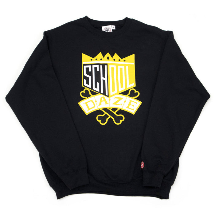 School Daze x HBCU Crew Neck Sweatshirt - Black/Yellow