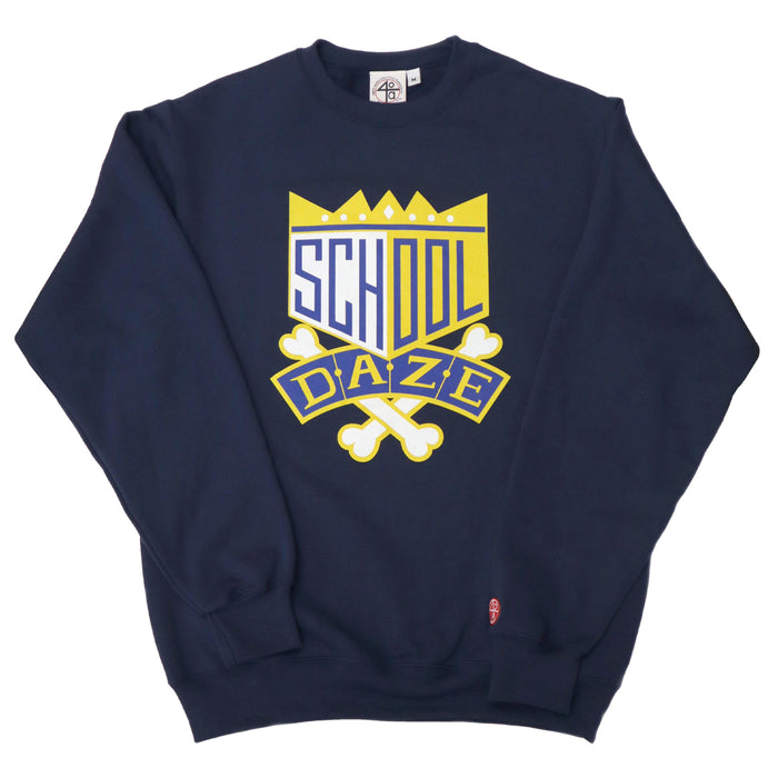 School Daze x HBCU Crew Neck Sweatshirt - Blue/Gold