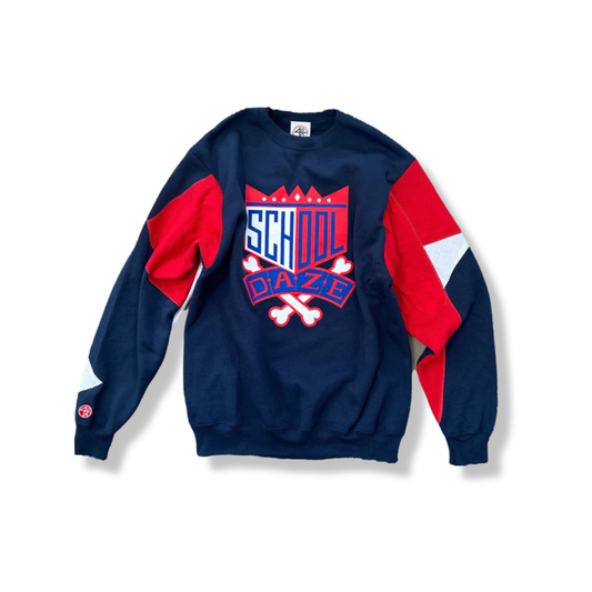 School Daze x HBCU Crewneck - 40 Acres x COINTEL  - Navy/Red/White