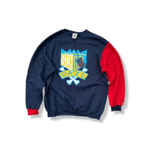 School Daze x HBCU Crewneck - 40 Acres x COINTEL  - Navy/Yellow/Red