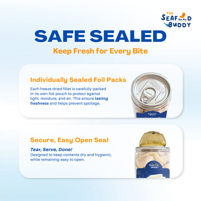 SeafoodBuddy Freeze-Dried Cod Fish Fillet | Dental Cleaner