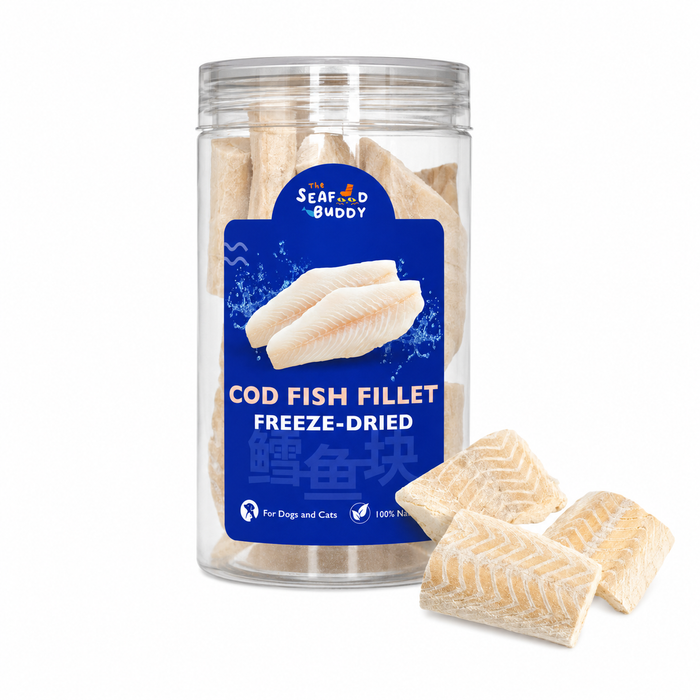 SeafoodBuddy Freeze-Dried Cod Fish Fillet | Dental Cleaner