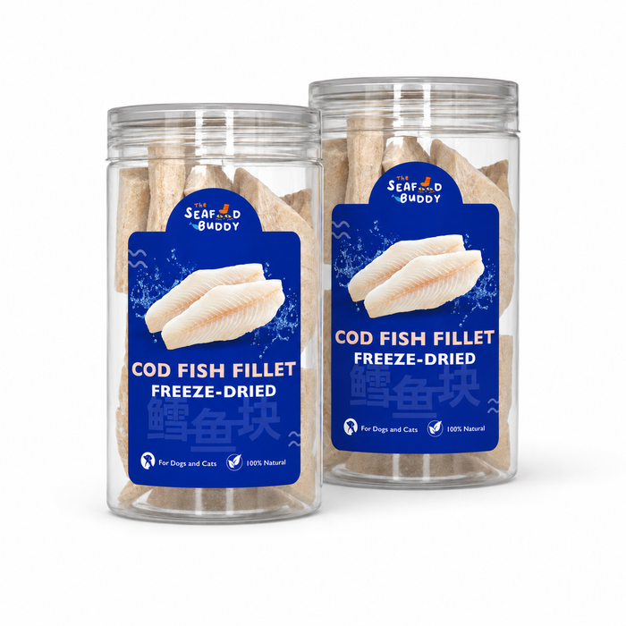 SeafoodBuddy Freeze-Dried Cod Fish Fillet | Dental Cleaner