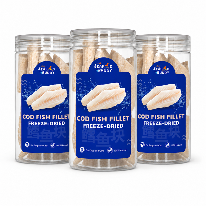 SeafoodBuddy Freeze-Dried Cod Fish Fillet | Dental Cleaner