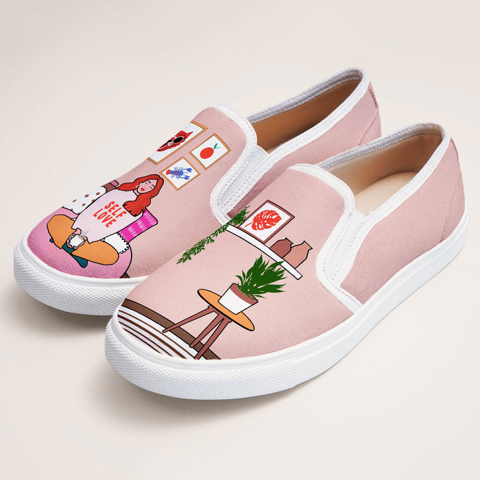 Self Love Slipons - The Quirky Naari