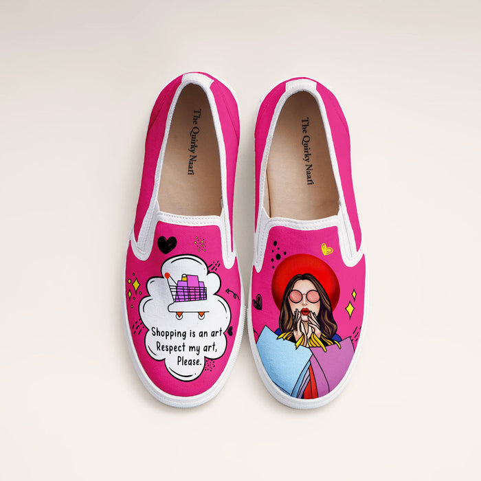Shopaholic Slipons - The Quirky Naari