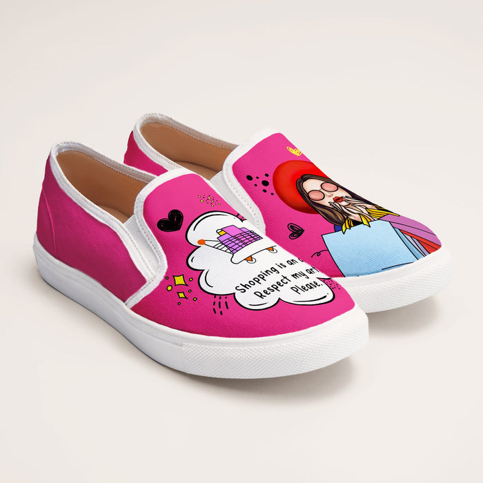 Shopaholic Slipons - The Quirky Naari