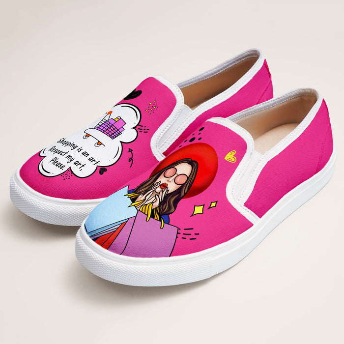 Shopaholic Slipons - The Quirky Naari