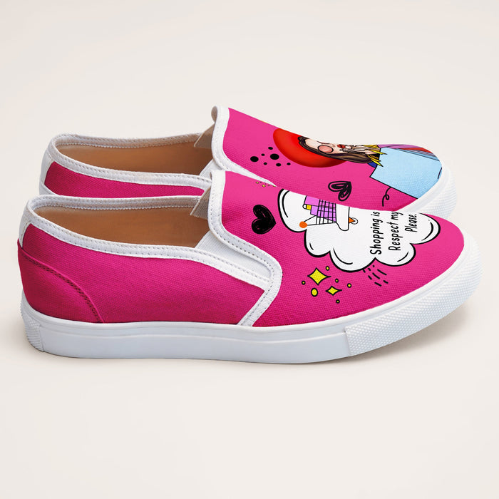 Shopaholic Slipons - The Quirky Naari