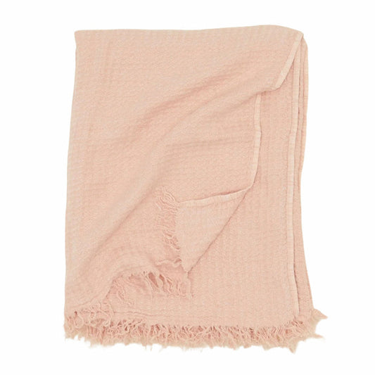 SIMPLE LINEN THROW: BLUSH