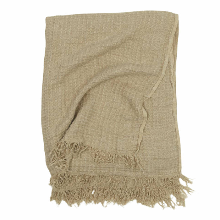 SIMPLE LINEN THROW: FLAX
