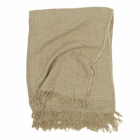 SIMPLE LINEN THROW: FLAX