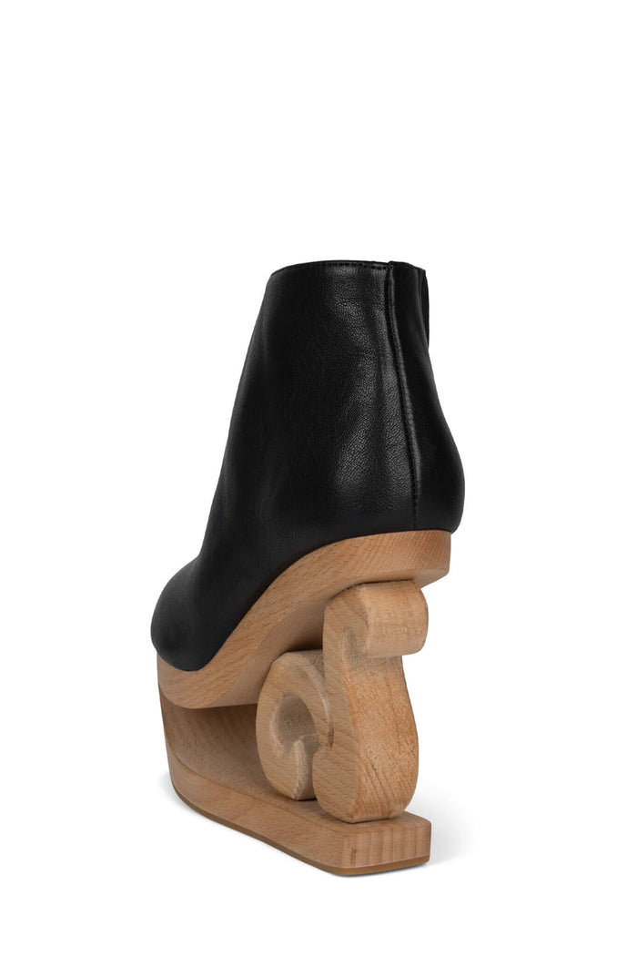 SKATE Jeffrey Campbell Wooden Wedge Platforms Black