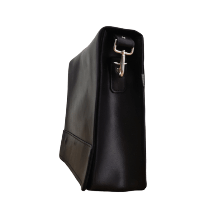 Soft Tannery Leather Messenger - Black - Bascora