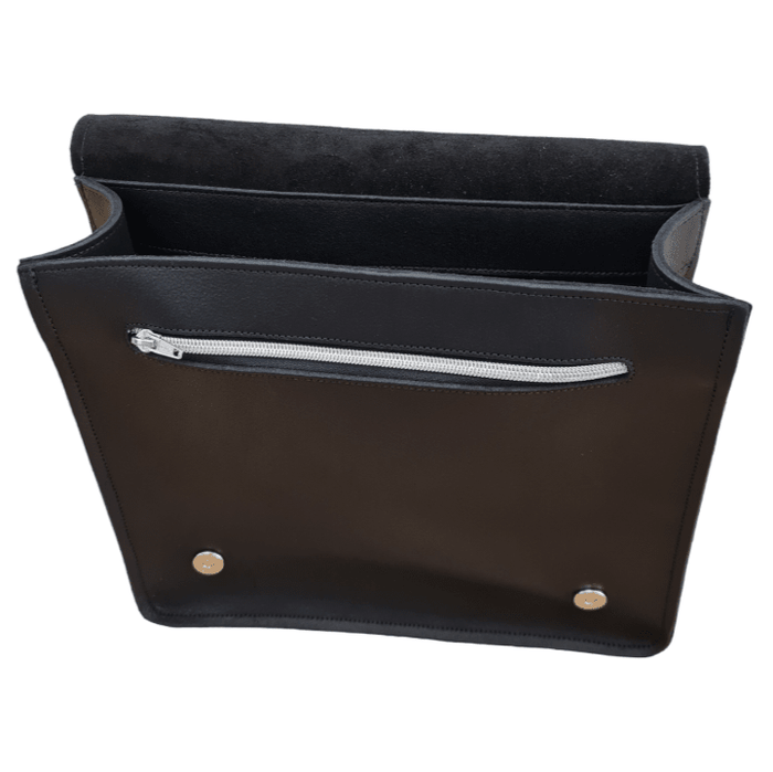 Soft Tannery Leather Messenger - Black - Bascora