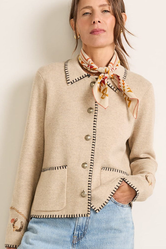Souvenir Cardigan by Pendleton in Natural