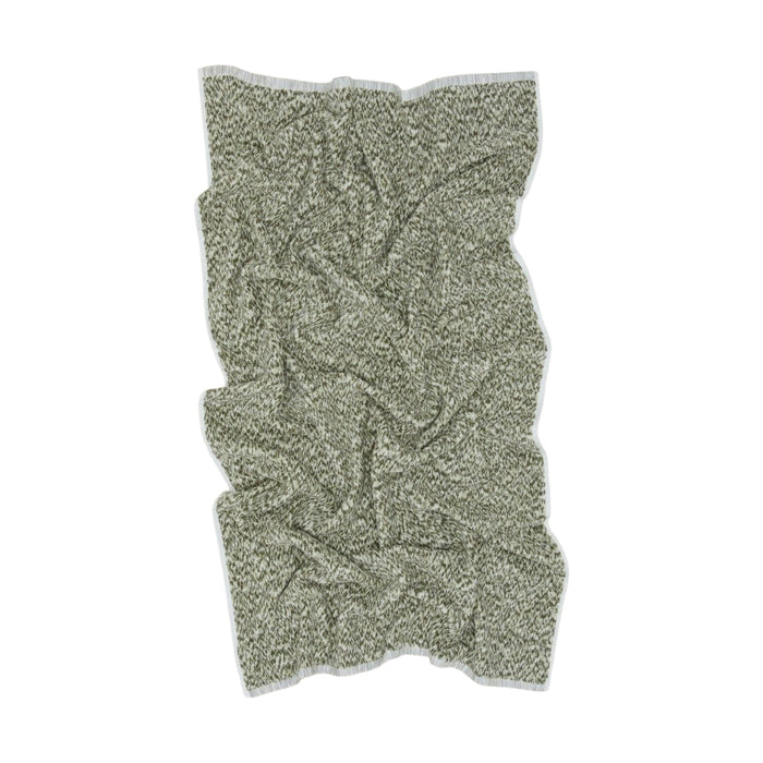SPACE DYE TERRY TOWELS - OLIVE: WASHCLOTH