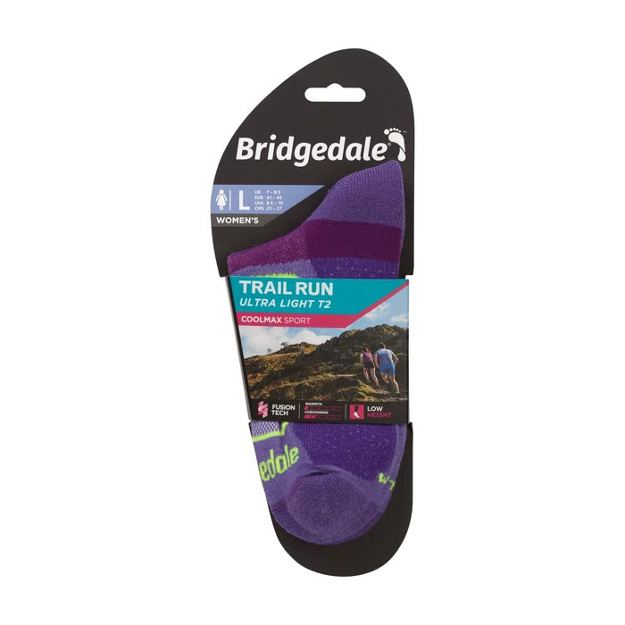 גרבי ריצה נמוכות Bridgedale לנשים - התאמה ספורטיבית, מניעת החלקה