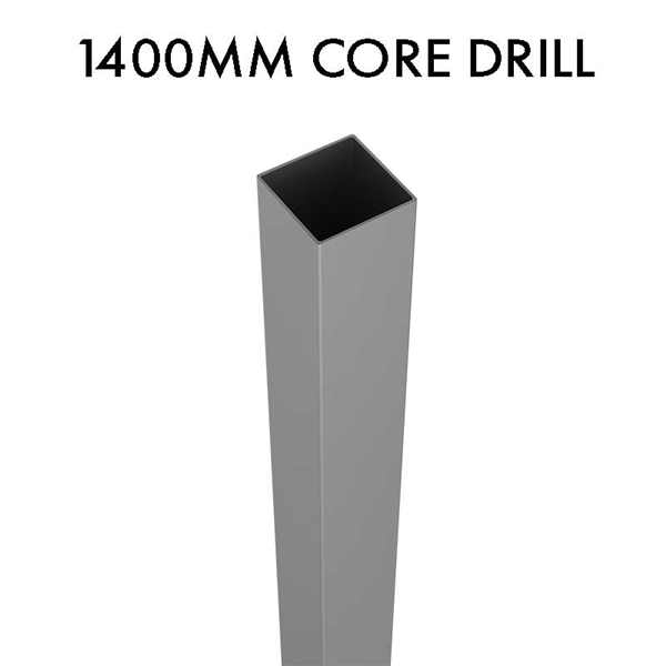 Satin / 1400mm - Core Drill - SQ50 post top cap